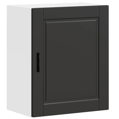 vidaXL Kitchen Wall Cabinet "Porto" Black Engineered Wood