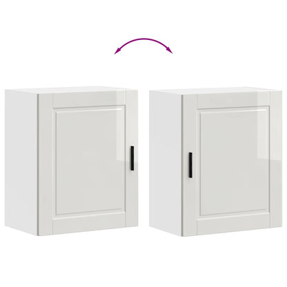 vidaXL Kitchen Wall Cabinet Porto High Gloss White Engineered Wood