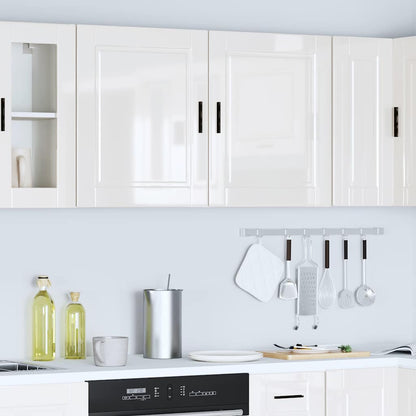 vidaXL Kitchen Wall Cabinets 2 pcs "Porto" High Gloss White Engineered Wood