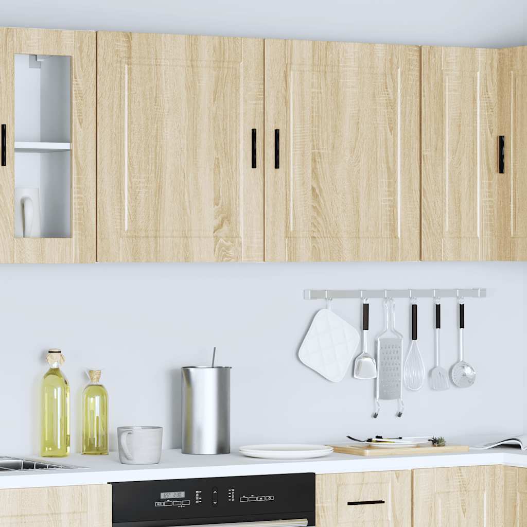 vidaXL Kitchen Wall Cabinets 2 pcs "Porto" Sonoma Oak Engineered Wood