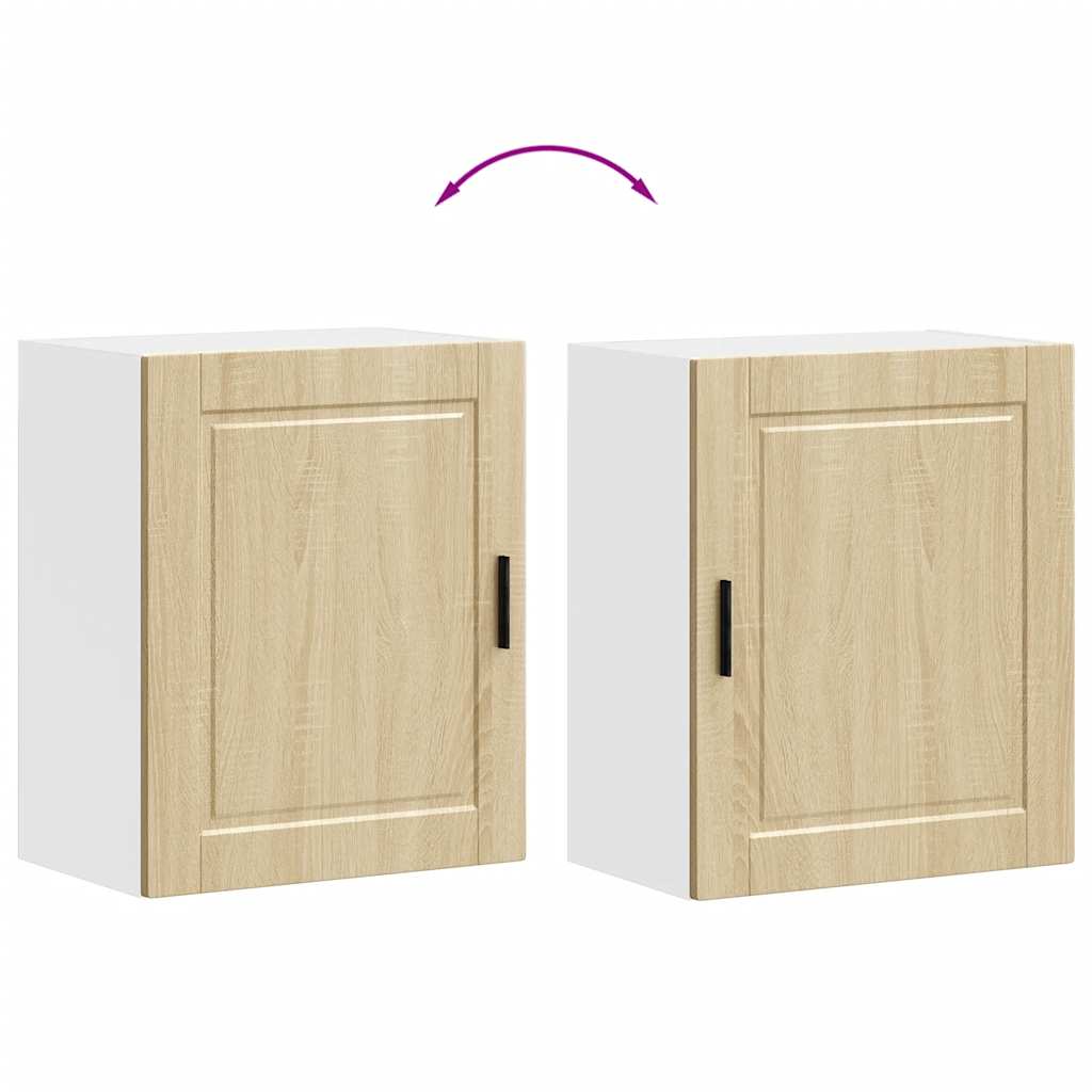 vidaXL Kitchen Wall Cabinets 2 pcs "Porto" Sonoma Oak Engineered Wood