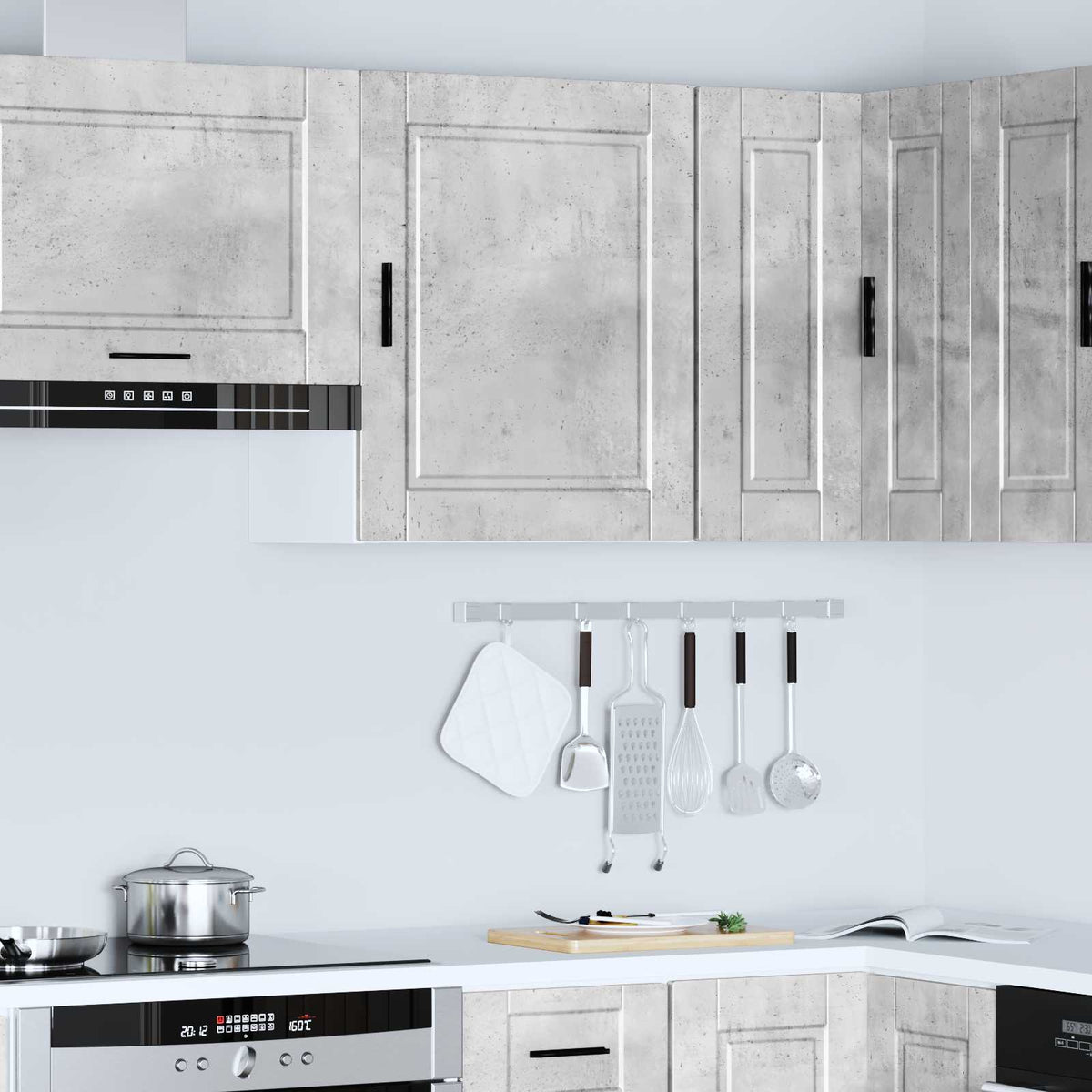 vidaXL Kitchen Wall Cabinet "Porto" Concrete Grey Engineered Wood