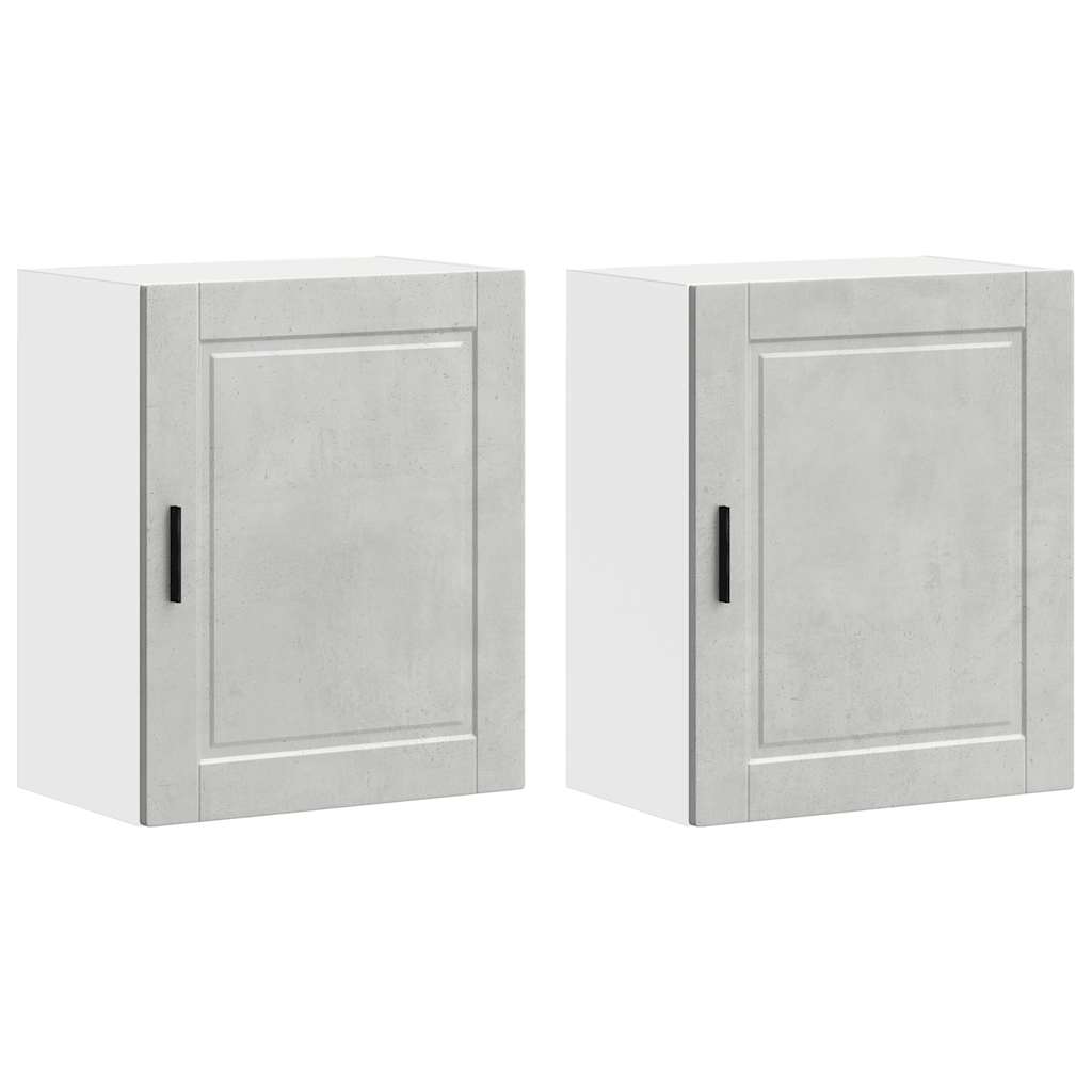 vidaXL Kitchen Wall Cabinets 2 pcs "Porto" Concrete Grey Engineered Wood