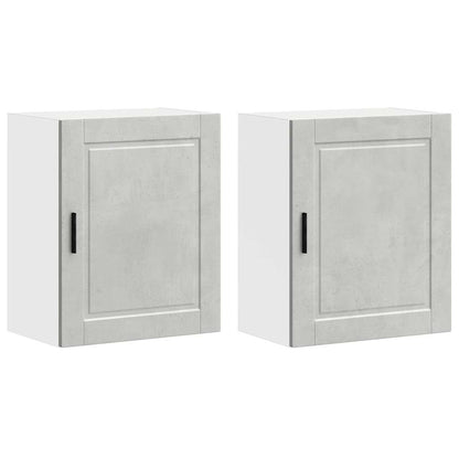 vidaXL Kitchen Wall Cabinets 2 pcs "Porto" Concrete Grey Engineered Wood