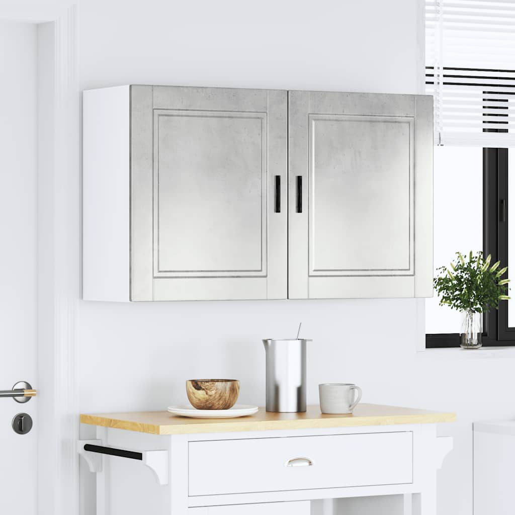 vidaXL Kitchen Wall Cabinets 2 pcs "Porto" Concrete Grey Engineered Wood