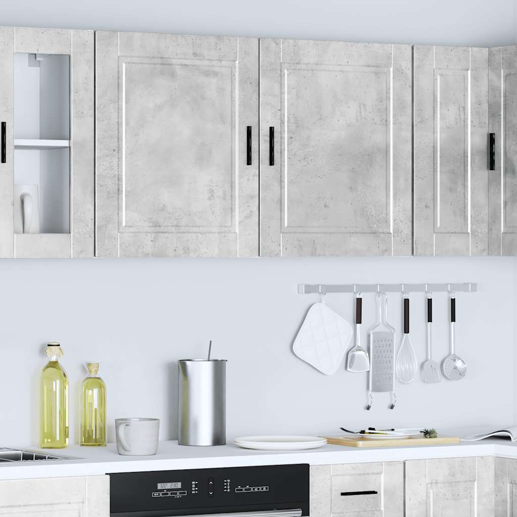 vidaXL Kitchen Wall Cabinets 2 pcs "Porto" Concrete Grey Engineered Wood