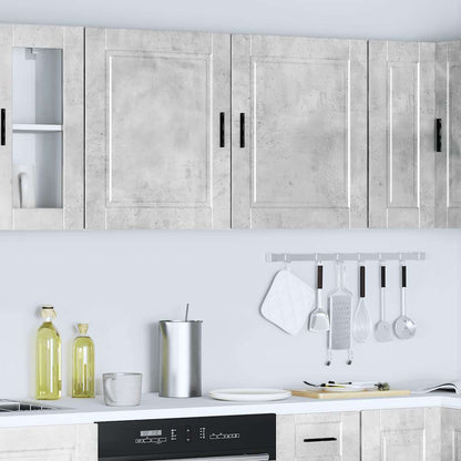 vidaXL Kitchen Wall Cabinets 2 pcs "Porto" Concrete Grey Engineered Wood