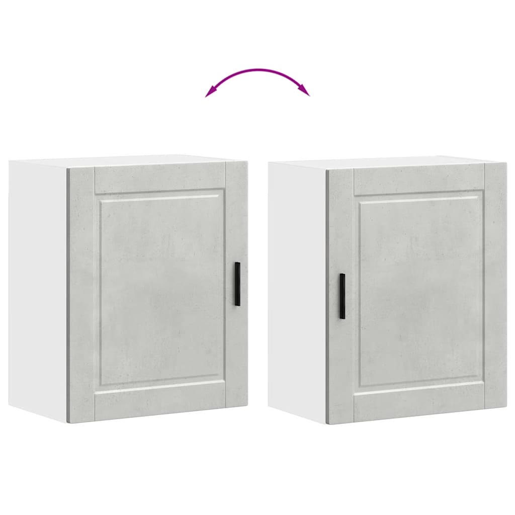 vidaXL Kitchen Wall Cabinets 2 pcs "Porto" Concrete Grey Engineered Wood