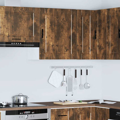 vidaXL Kitchen Wall Cabinet "Porto" Smoked Oak Engineered Wood
