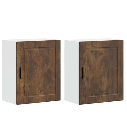 vidaXL Kitchen Wall Cabinets 2 pcs Porto Smoked Oak Engineered Wood
