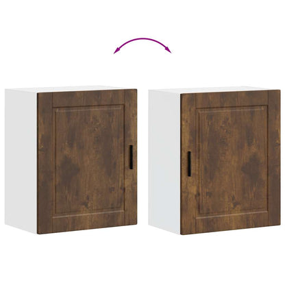 vidaXL Kitchen Wall Cabinets 2 pcs "Porto" Smoked Oak Engineered Wood