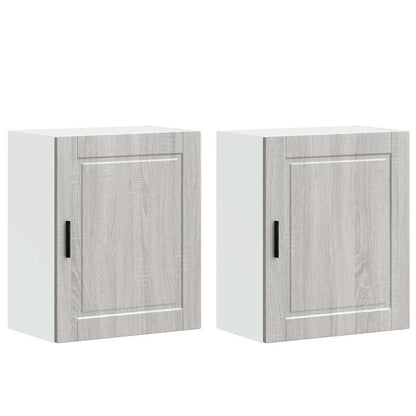 vidaXL Kitchen Wall Cabinets 2 pcs "Porto" Grey Sonoma Engineered Wood