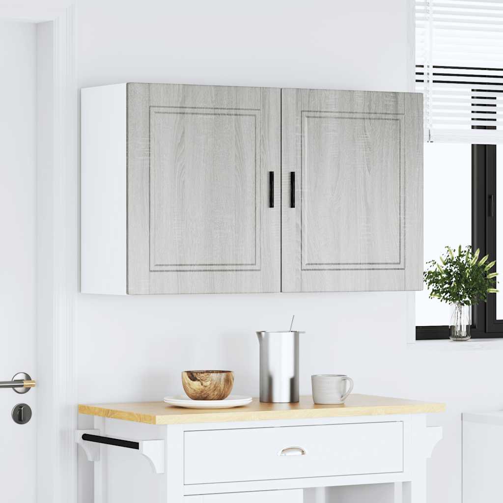 vidaXL Kitchen Wall Cabinets 2 pcs "Porto" Grey Sonoma Engineered Wood