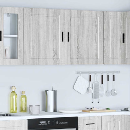vidaXL Kitchen Wall Cabinets 2 pcs "Porto" Grey Sonoma Engineered Wood