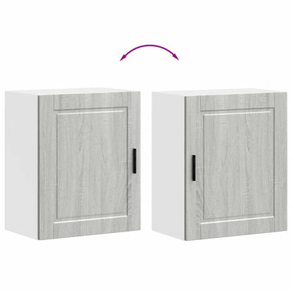 vidaXL Kitchen Wall Cabinets 2 pcs "Porto" Grey Sonoma Engineered Wood