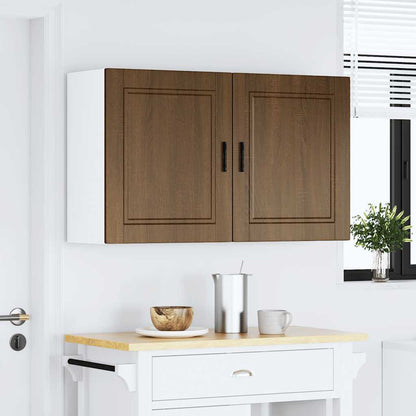 vidaXL Kitchen Wall Cabinets 2 pcs "Porto" Brown Oak Engineered Wood