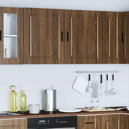 vidaXL Kitchen Wall Cabinets 2 pcs "Porto" Brown Oak Engineered Wood