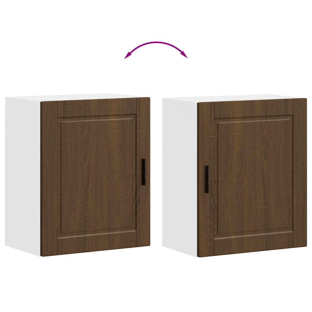 vidaXL Kitchen Wall Cabinets 2 pcs Porto Brown Oak Engineered Wood