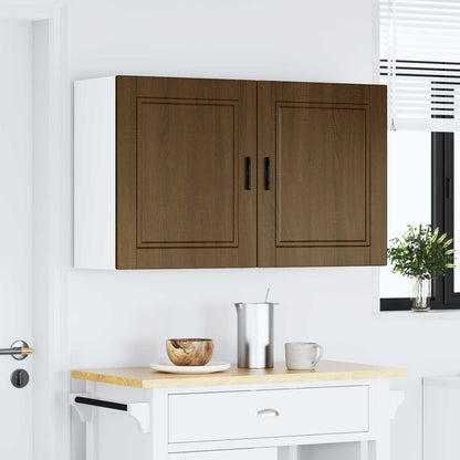 vidaXL Kitchen Wall Cabinets 2 pcs "Porto" Brown Oak Engineered Wood