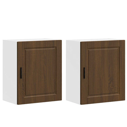 vidaXL Kitchen Wall Cabinets 2 pcs "Porto" Brown Oak Engineered Wood