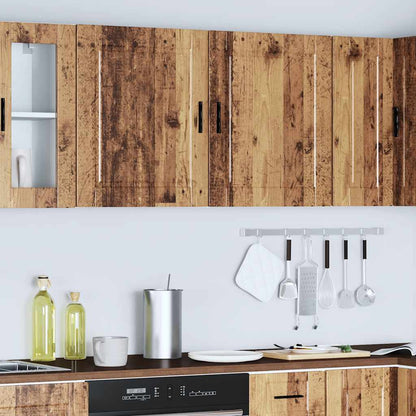 vidaXL Kitchen Wall Cabinets 2 pcs "Porto" Old Wood Engineered Wood