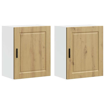 vidaXL Kitchen Wall Cabinets 2 pcs Porto Artisan Oak Engineered Wood