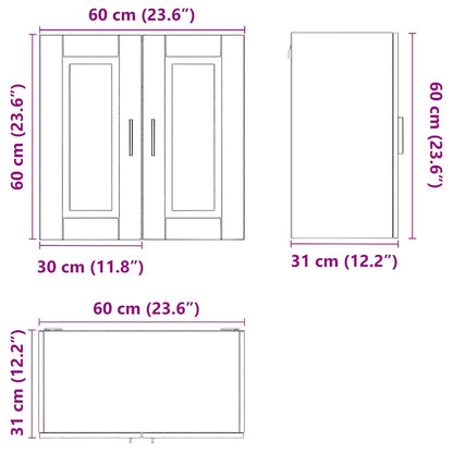 vidaXL Kitchen Wall Cabinet Porto White Engineered Wood