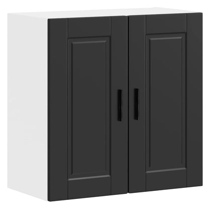 vidaXL Kitchen Wall Cabinet "Porto" Black Engineered Wood