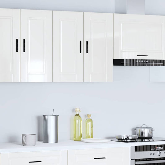 vidaXL Kitchen Wall Cabinet "Porto" High Gloss White Engineered Wood