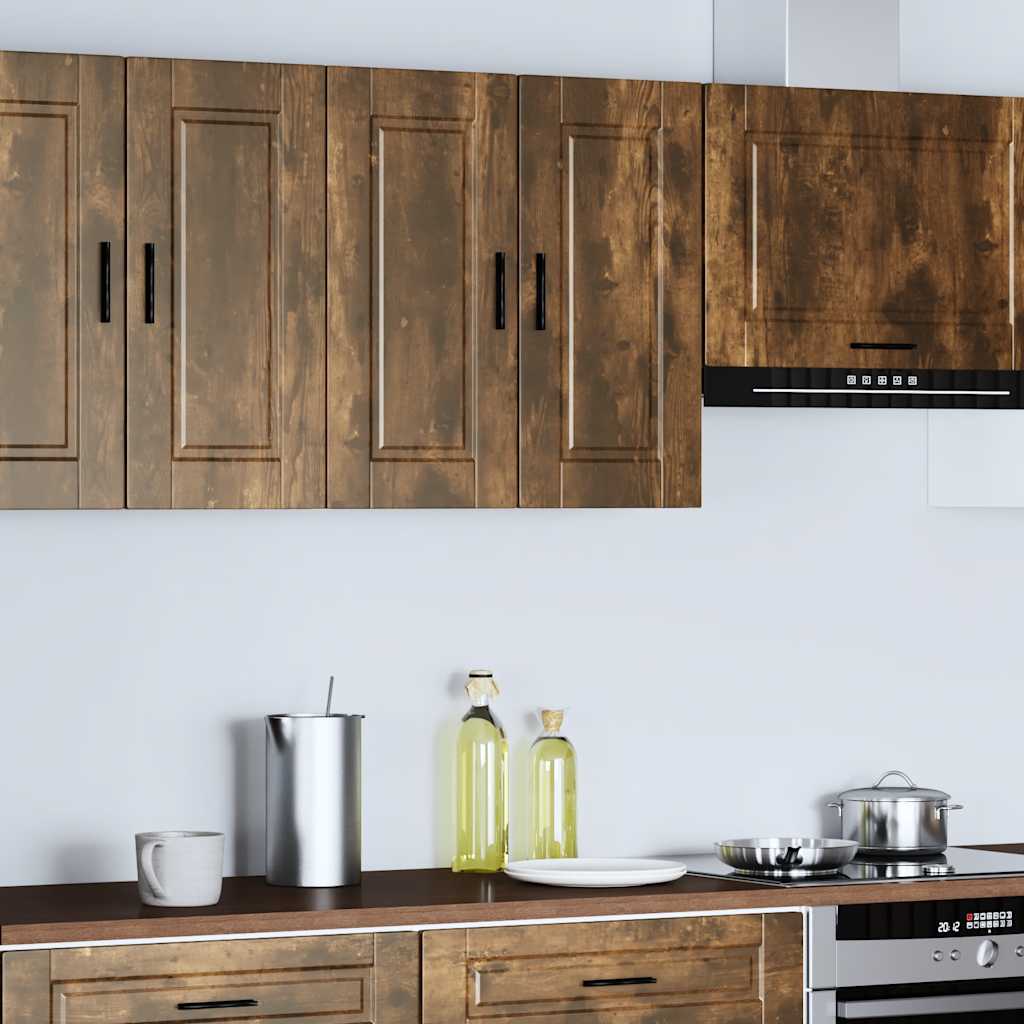 vidaXL Kitchen Wall Cabinet "Porto" Smoked Oak Engineered Wood