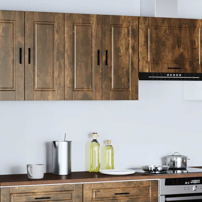 vidaXL Kitchen Wall Cabinet "Porto" Smoked Oak Engineered Wood