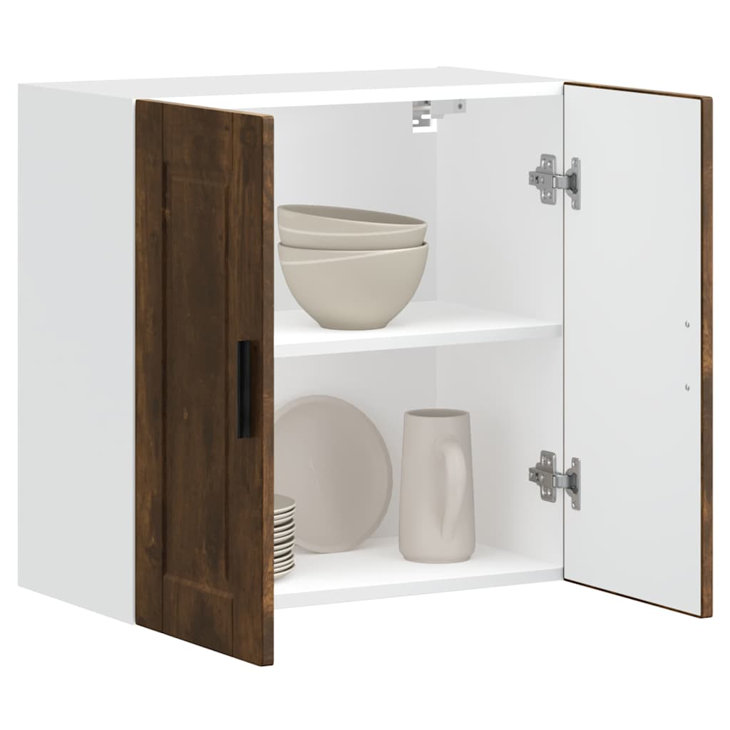 vidaXL Kitchen Wall Cabinet "Porto" Smoked Oak Engineered Wood