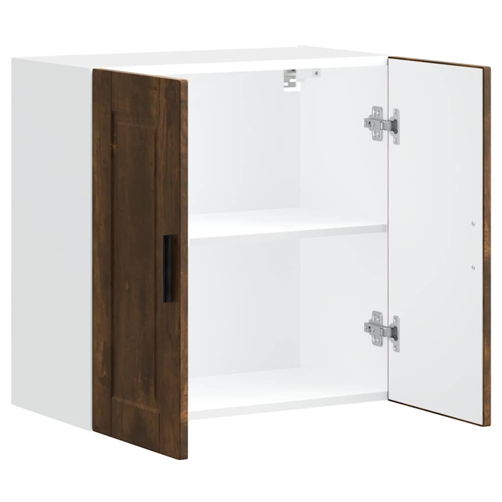 vidaXL Kitchen Wall Cabinet "Porto" Smoked Oak Engineered Wood