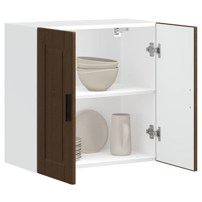vidaXL Kitchen Wall Cabinet "Porto" Brown Oak Engineered Wood