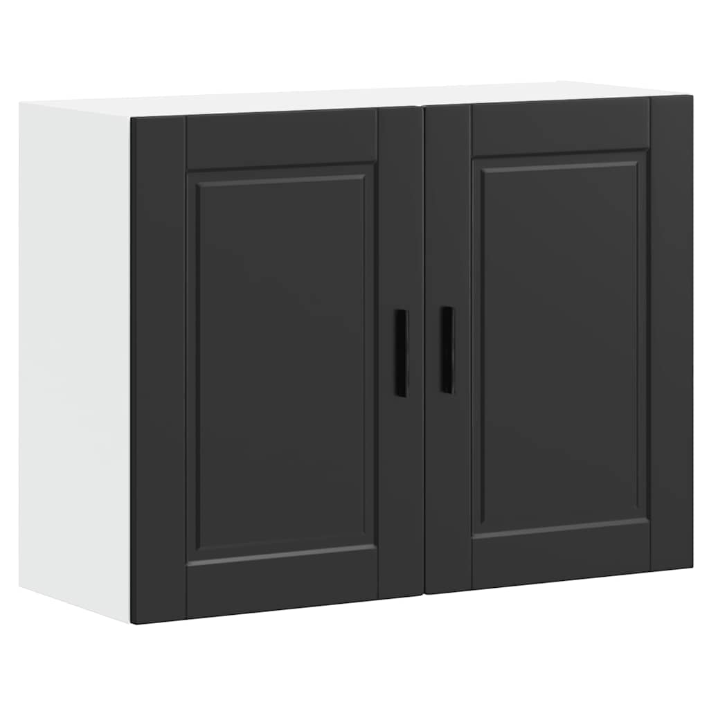 vidaXL Kitchen Wall Cabinet Porto Black Engineered Wood