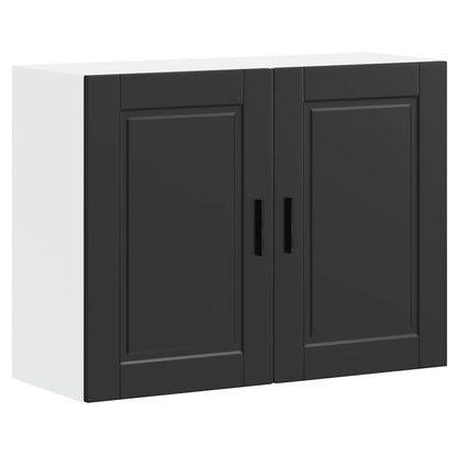 vidaXL Kitchen Wall Cabinet Porto Black Engineered Wood