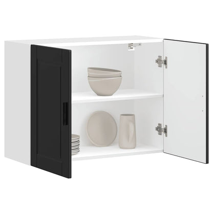 vidaXL Kitchen Wall Cabinet Porto Black Engineered Wood