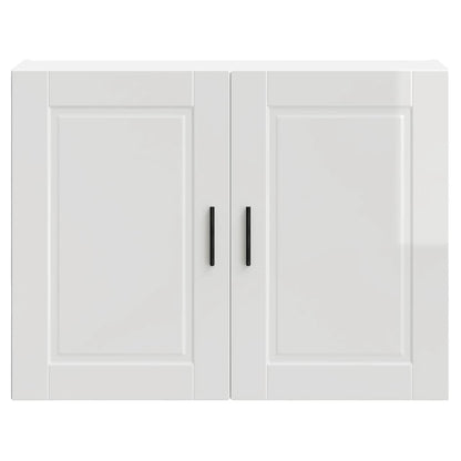 vidaXL Kitchen Wall Cabinet Porto High Gloss White Engineered Wood