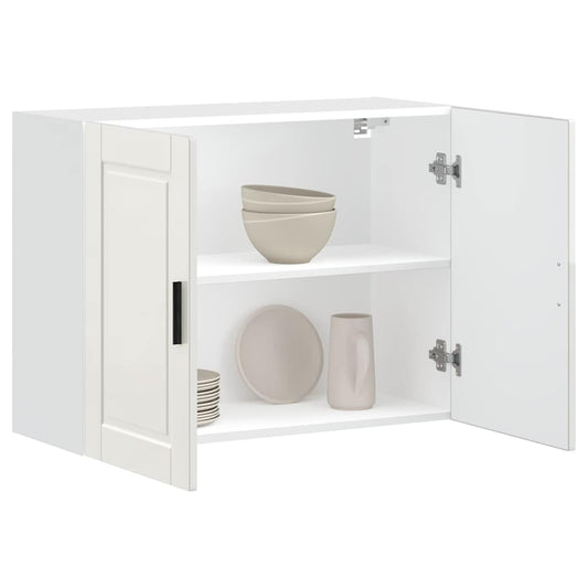 vidaXL Kitchen Wall Cabinet "Porto" High Gloss White Engineered Wood