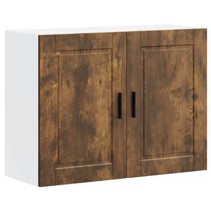vidaXL Kitchen Wall Cabinet "Porto" Smoked Oak Engineered Wood