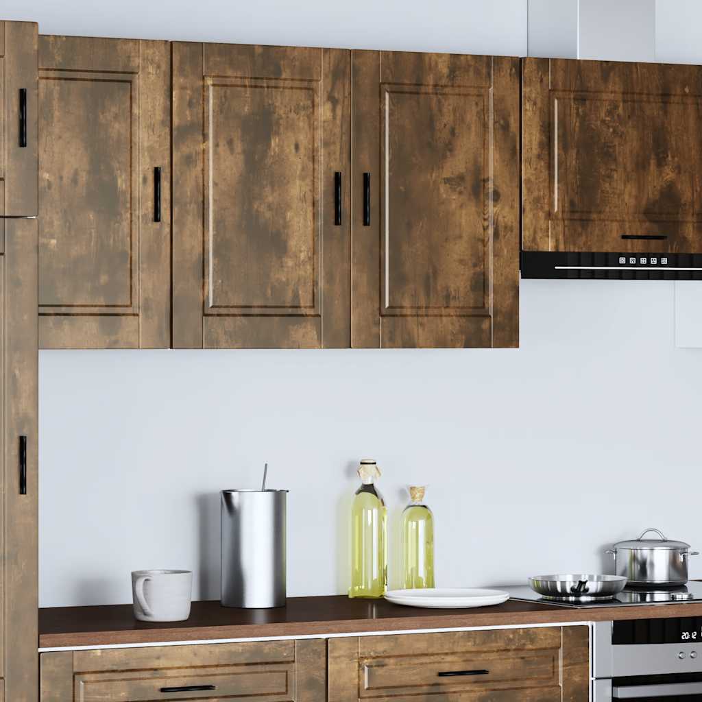vidaXL Kitchen Wall Cabinet "Porto" Smoked Oak Engineered Wood