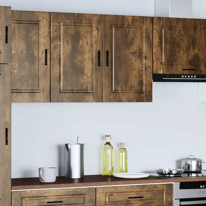 vidaXL Kitchen Wall Cabinet "Porto" Smoked Oak Engineered Wood