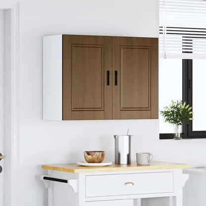 vidaXL Kitchen Wall Cabinet "Porto" Brown Oak Engineered Wood