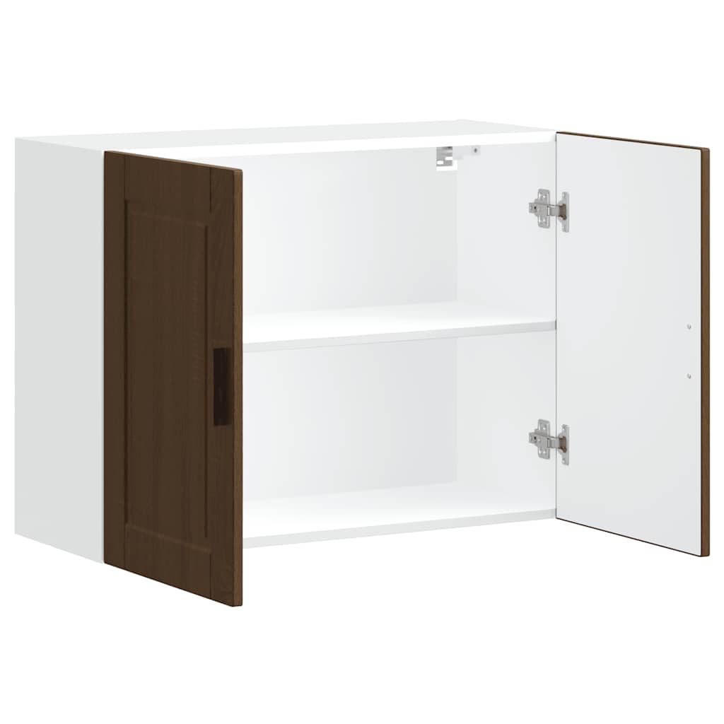 vidaXL Kitchen Wall Cabinet "Porto" Brown Oak Engineered Wood