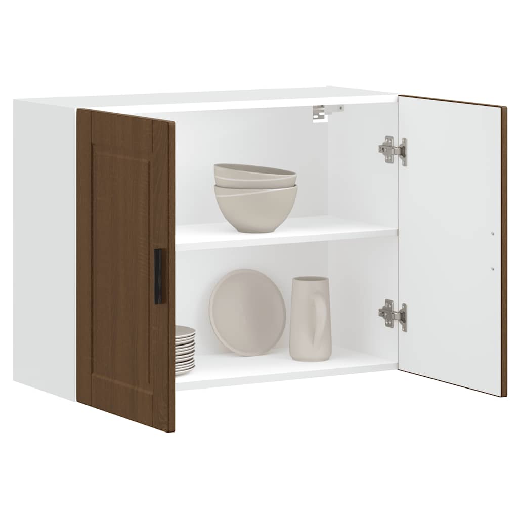 vidaXL Kitchen Wall Cabinet "Porto" Brown Oak Engineered Wood