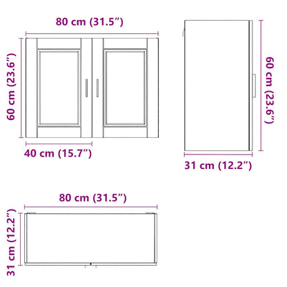 vidaXL Kitchen Wall Cabinet Porto Old Wood Engineered Wood