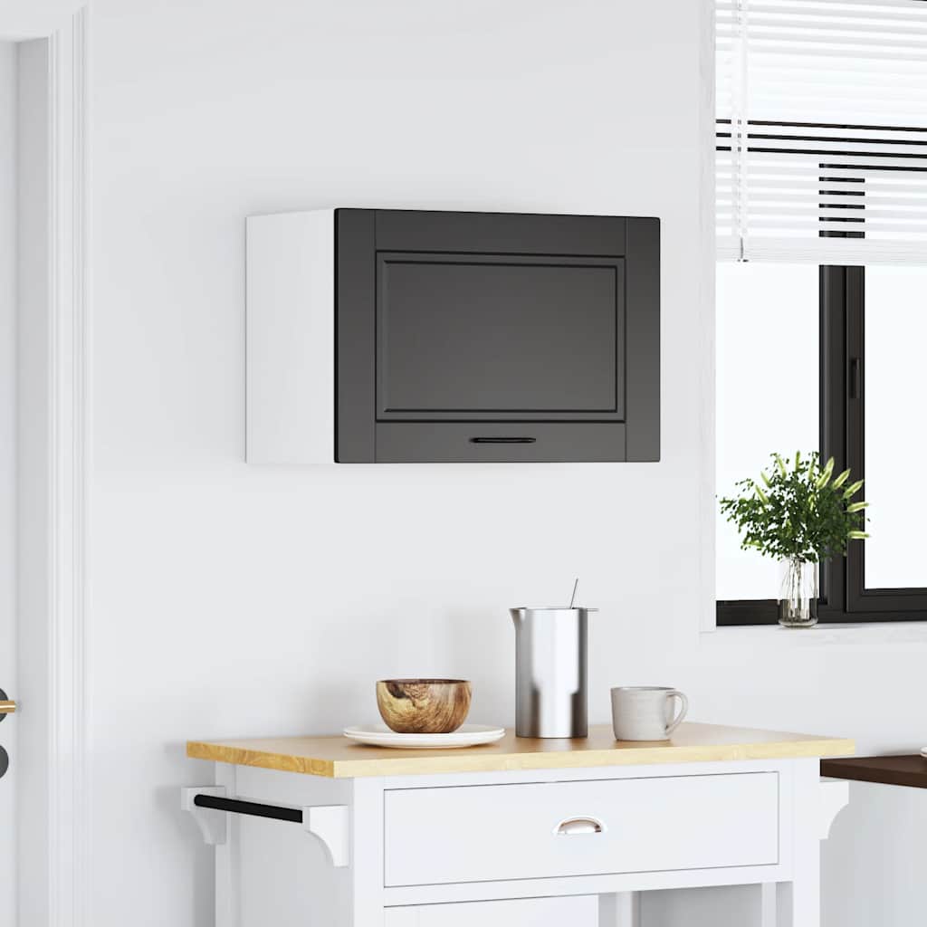 vidaXL Kitchen Wall Cabinet Porto Black Engineered Wood