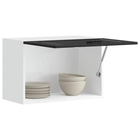 vidaXL Kitchen Wall Cabinet "Porto" Black Engineered Wood