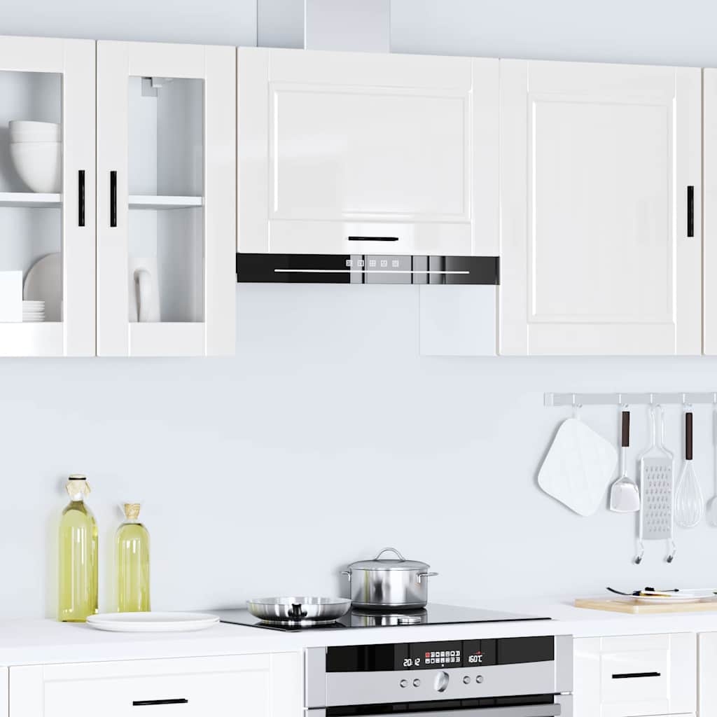 vidaXL Kitchen Wall Cabinet "Porto" High Gloss White Engineered Wood