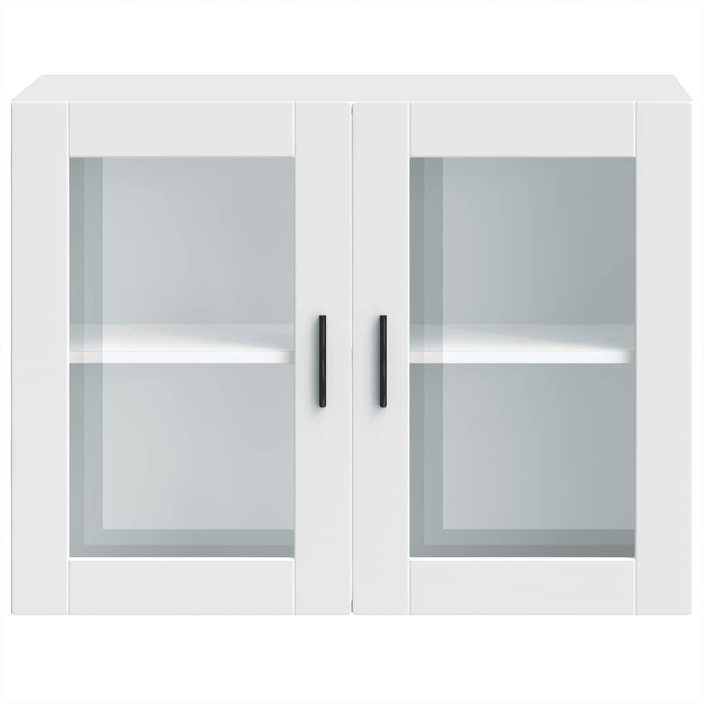 vidaXL Kitchen Wall Cabinet with Glass Door Porto White